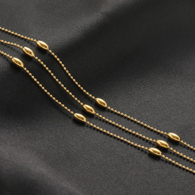 Ball Chain with Oval Beads